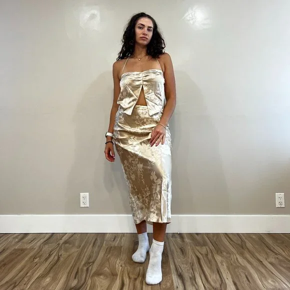Reformation | Dresses | Reformation Beba Silk Two Piece Sable Thanksgiving  Day Sale | Poshmark